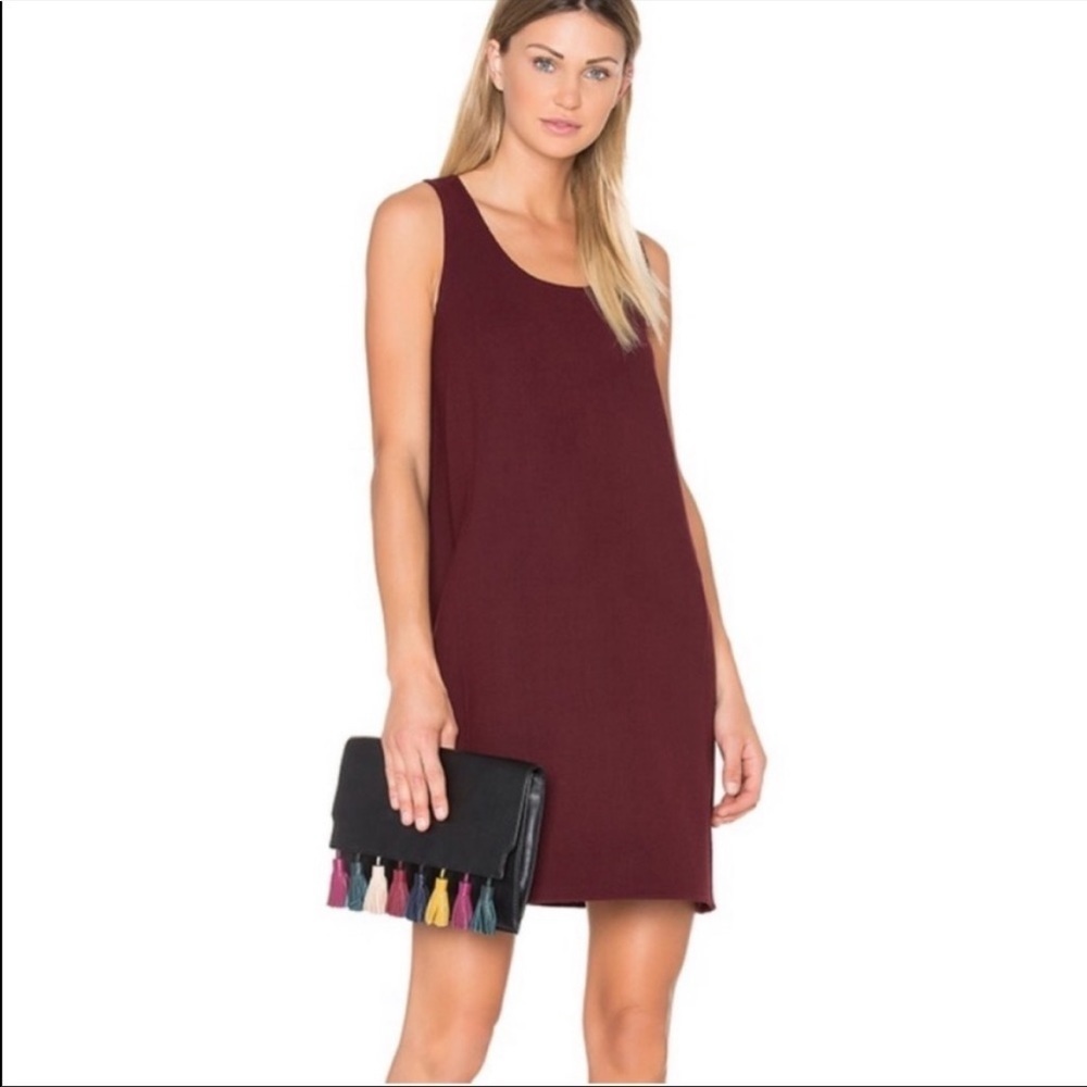 THEORY Kestel Saxton Wool Dress Maroon S